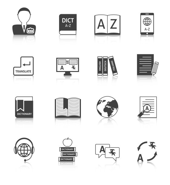 翻译和字典图标集图片下载