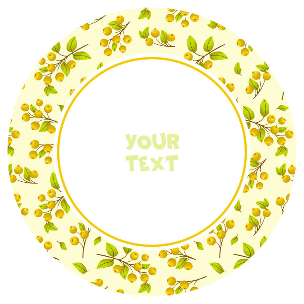 圆圆的框架，黄色的浆果。图片下载