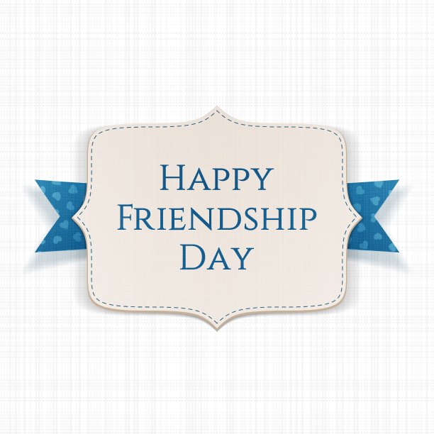 快乐友谊日现实纸标签图片下载