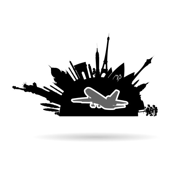 有飞机的古代纪念碑图片下载