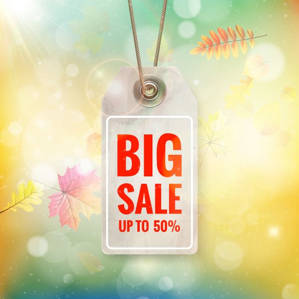 秋季季节性销售标签EPS 10图片下载