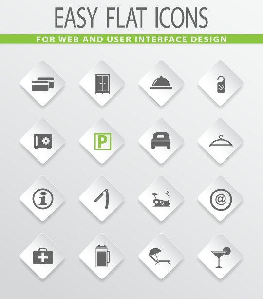 酒店的图标集图片下载