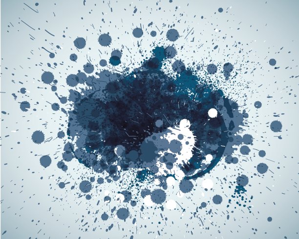 抽象的蓝色点背景与地方为您图片下载