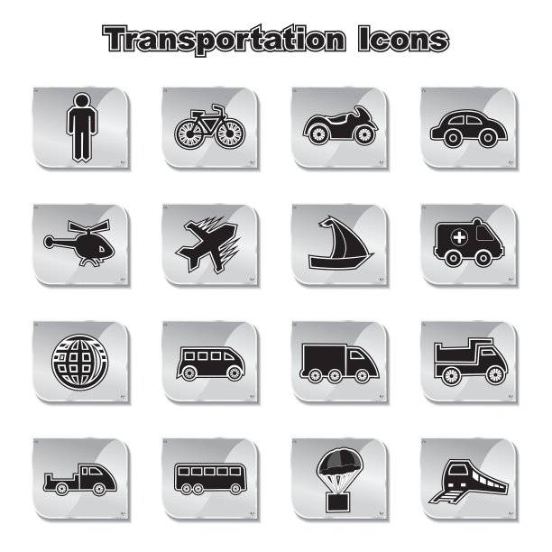一套交通图标图片下载