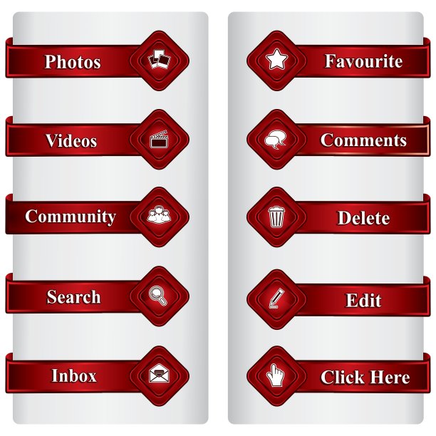 社交媒体标志和符号图片下载