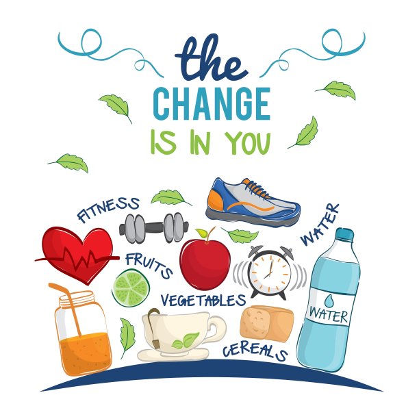 健康的生活方式设计图片下载