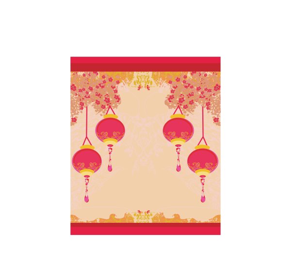 春节用花灯卡片图片下载