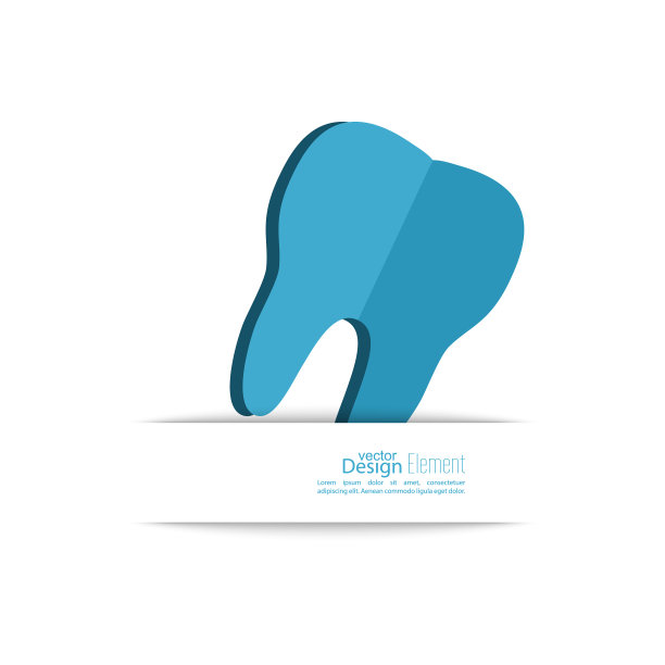 人类牙齿与旗帜文本图片下载