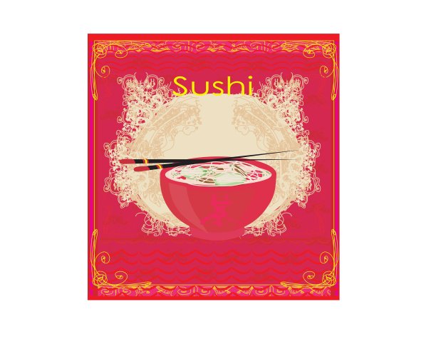 传统日本食物菜单的模板图片下载