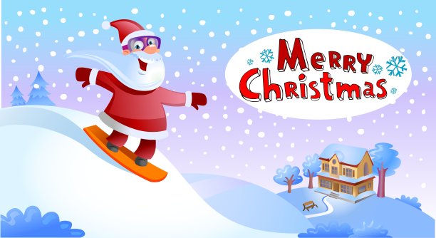 时髦的圣诞老人图片下载