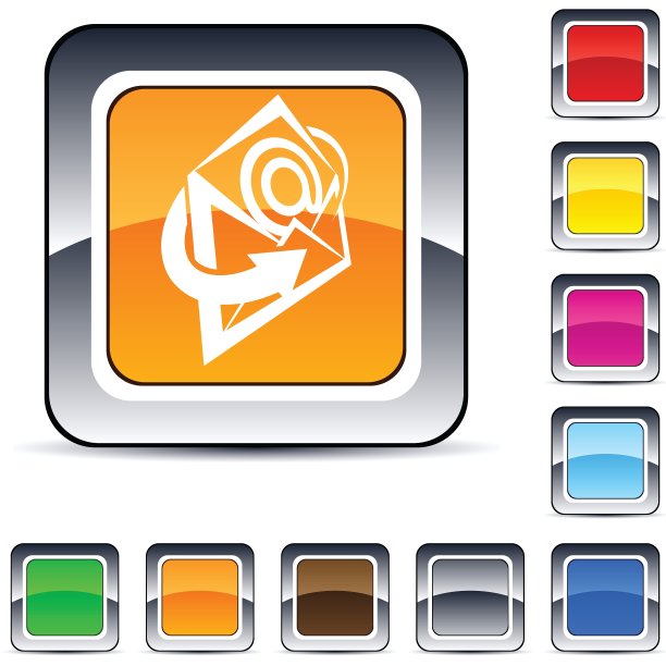 电子邮件平方按钮图片下载