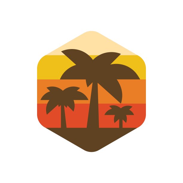 天堂之岛上的棕榈树图片下载