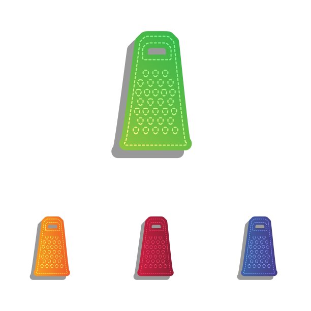 奶酪刨丝标志彩色贴花图标集图片下载