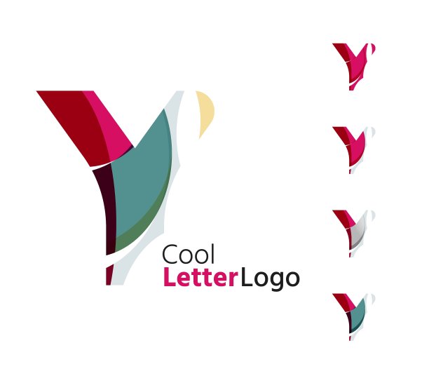 一套抽象的Y字母公司标识业务图片下载