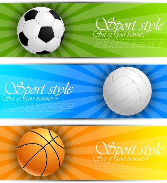 运动横幅套装图片下载