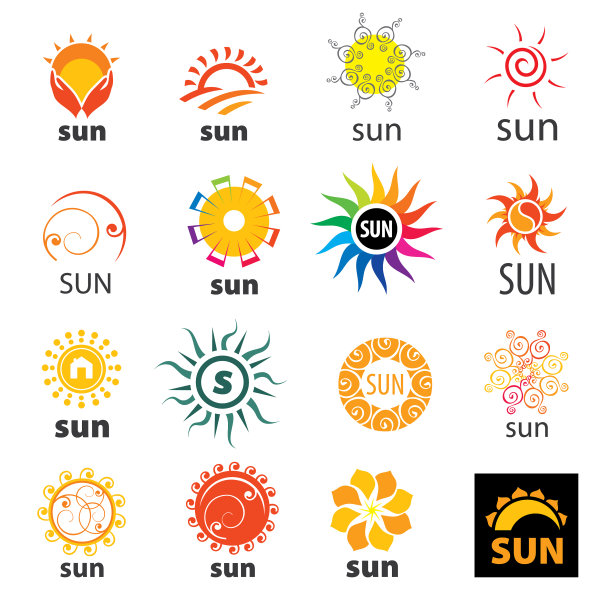 大系列的标志太阳图片下载