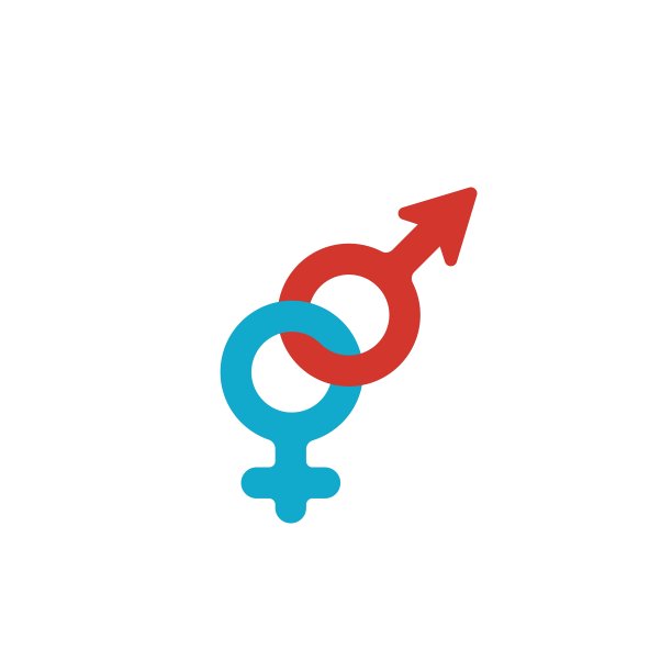 性别标志在白色背景-股票图片下载