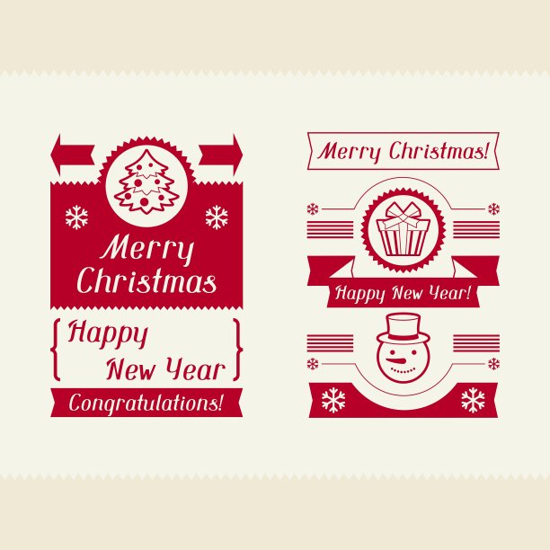 圣诞快乐的邀请，排版设计图片下载