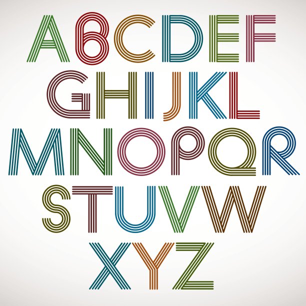 复古风格的字母图片下载