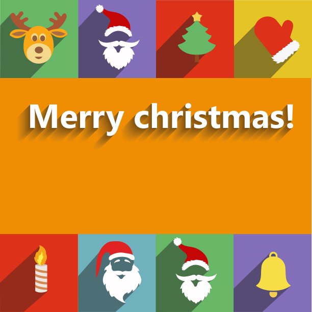 圣诞老人和圣诞新年公寓设计图片下载