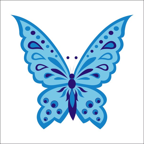 蓝色的蝴蝶图片下载