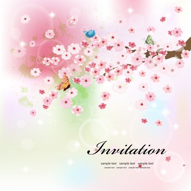 花的请柬图片下载