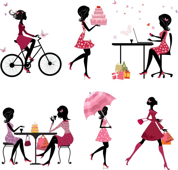 轮廓女孩组图片下载