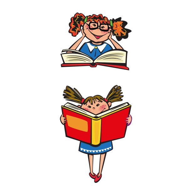 孩子们通过书本学习图片下载