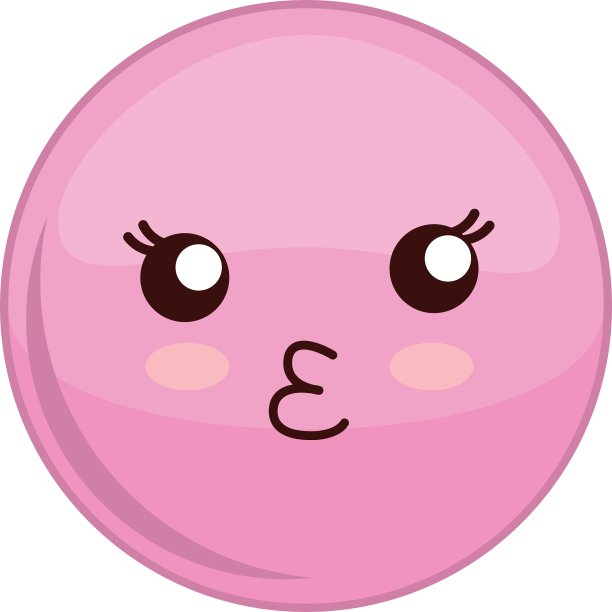 卡哇伊球体表情图标图片下载