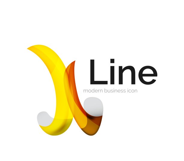 现代丝带标志图片下载