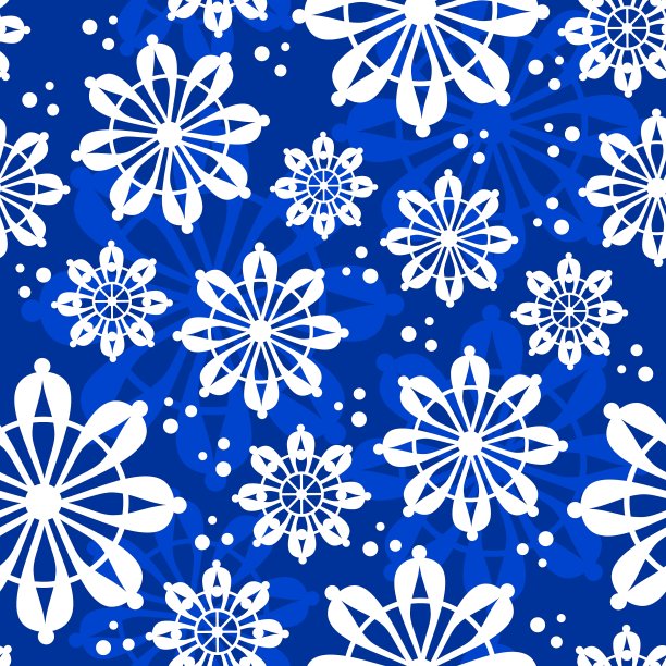 圣诞节用雪花无缝图案图片下载