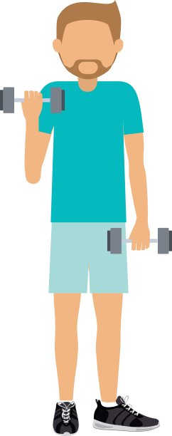 男子运动员独自练习举重图片下载