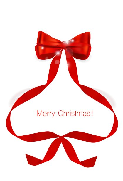 风格化丝带圣诞树图片下载