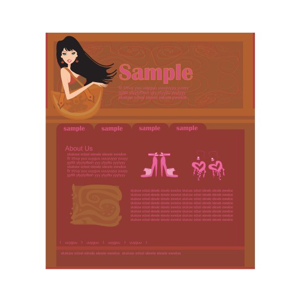 时尚网站模板图片下载