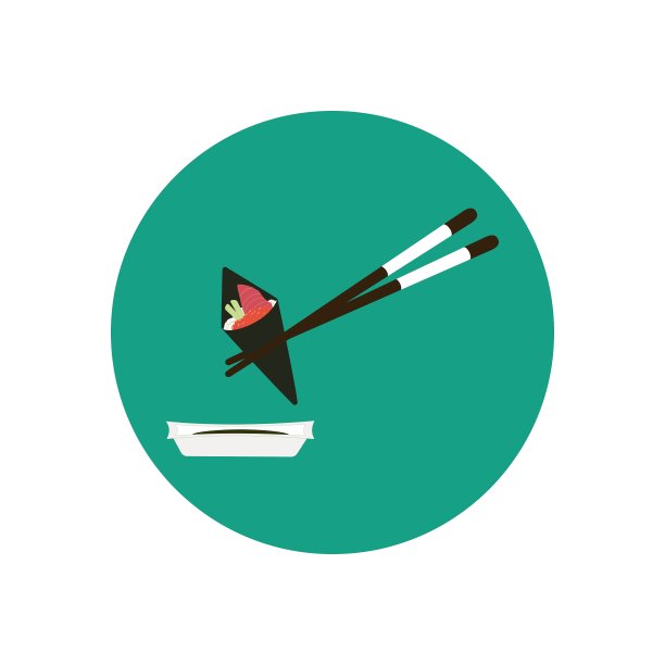 筷子夹着蛋筒寿司卷和鲑鱼图片下载