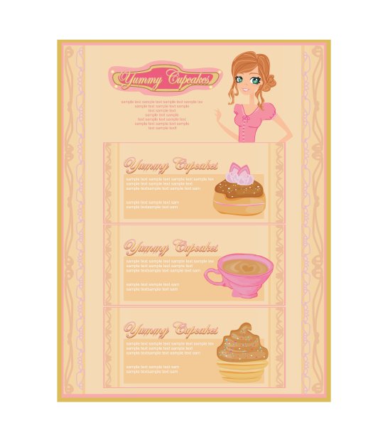 菜单面包店和咖啡店图片下载