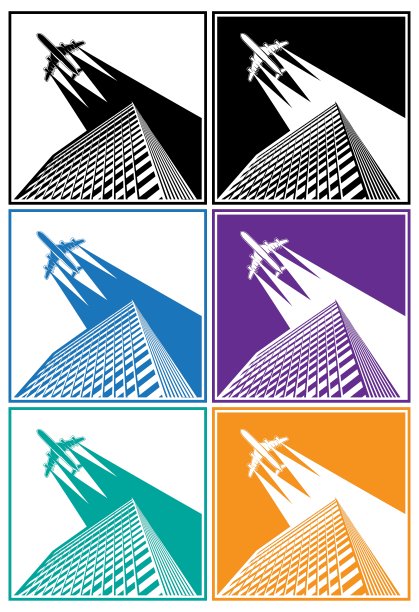 摩天大楼的航空公司图片下载