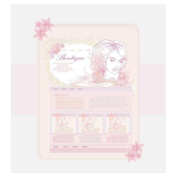 优雅现代的网站模板图片下载