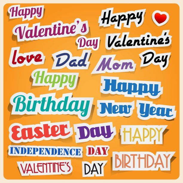 复古复古风格的演讲贴纸EPS10图片下载