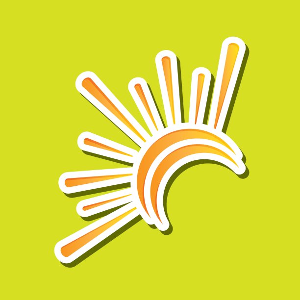 太阳设计抽象图标夏季概念图片下载