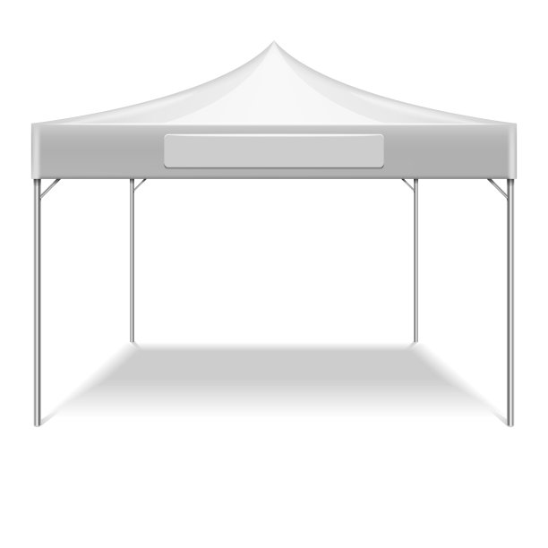 逼真的白色户外折叠派对帐篷图片下载