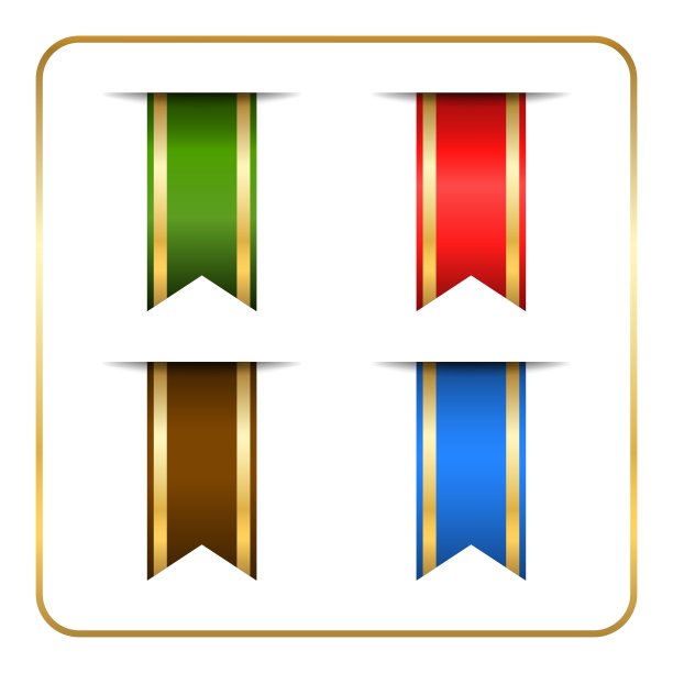 金色书签banner图片下载