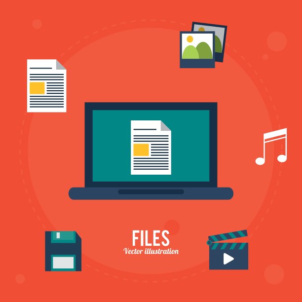 笔记本电脑和图标集文件设计图形图片下载