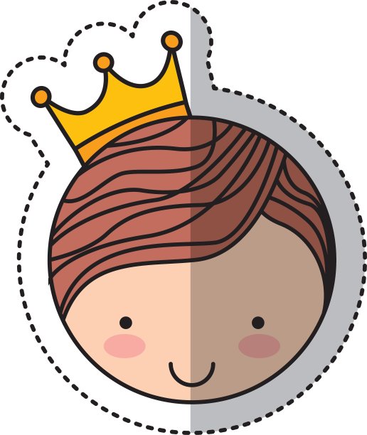 戴着皇冠的可爱的小男人性格图片下载