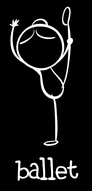 简单的芭蕾涂鸦图片下载