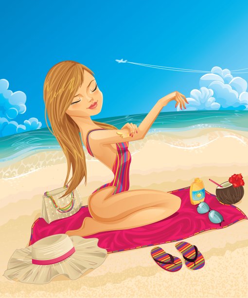 年轻女子度假图片下载