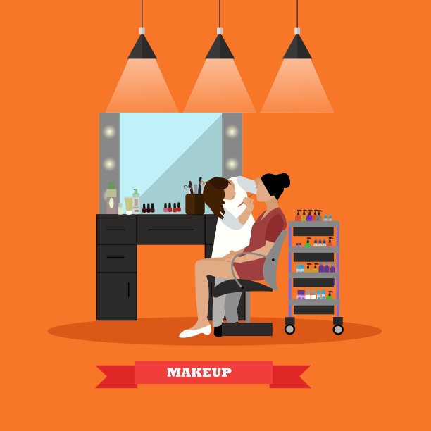 美容院的概念横幅女人在图片下载