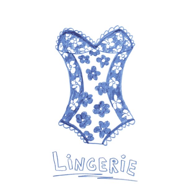 手绘性感内衣套装图片下载