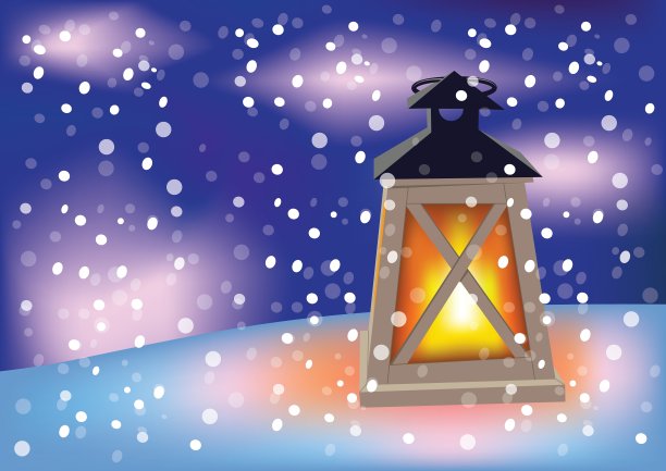 手电筒和雪花图片下载