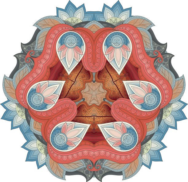美丽的装饰彩色三角形图片下载